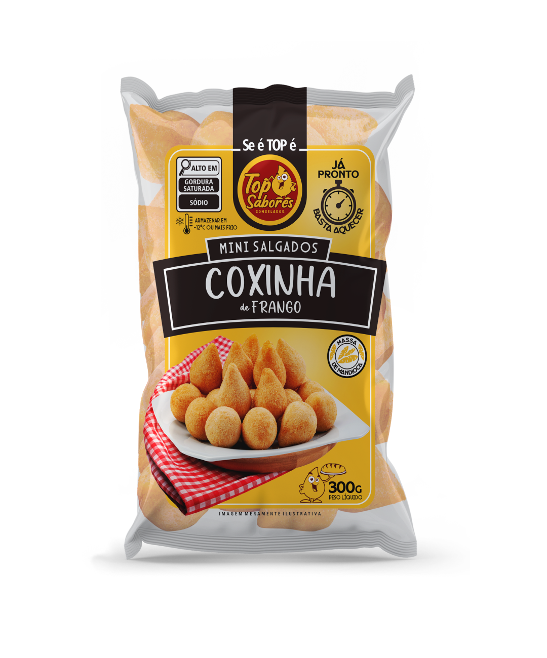 mini coxinha de frango 300g